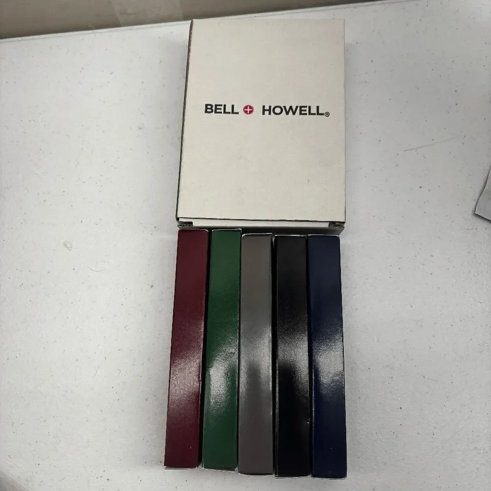 Bell Howell 5 New Knight Hawk Pens 1 of Each Color‎ Red Green Gray Black Blue